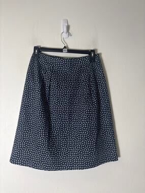 Rosso35 Blue and Navy Front Pleat Skirt Sz 40 (4)